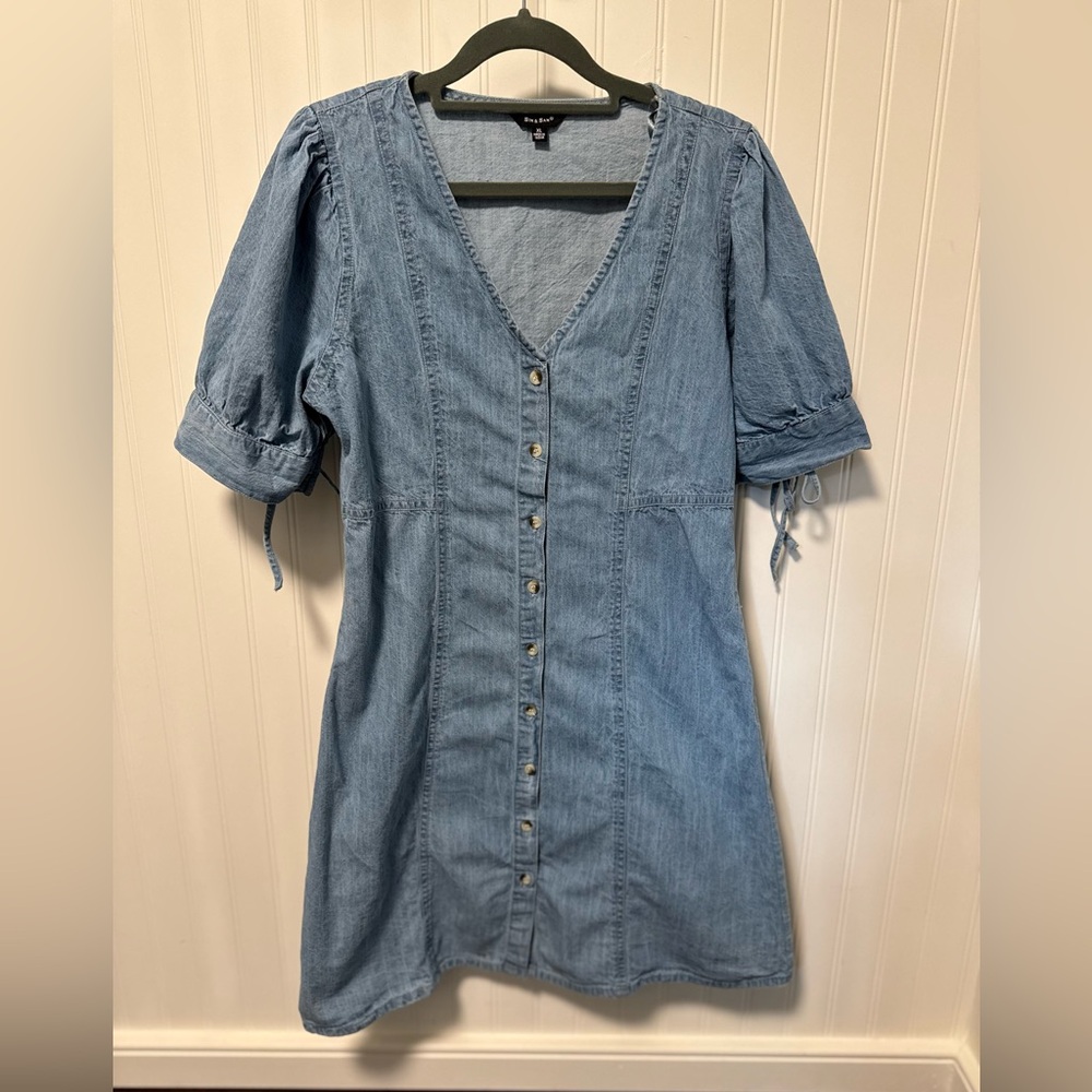 Blue Denim Button-Down Dress